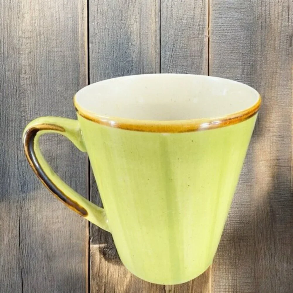 THOMSON POTTERY Mug Cup In The  A mazon Ceramic Speckled Glaze Green Set‎ 2